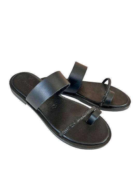 Sandale Casual Damă Din Piele Negre