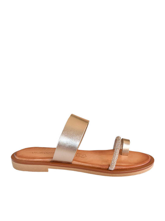 Sandale Casual Damă Din Piele Rose Gold