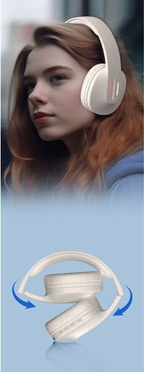 Riversong Rhythm L9 Fără fir Bluetooth Over Ear Căști cu Radio cu 20 ore de Funcționare Cream