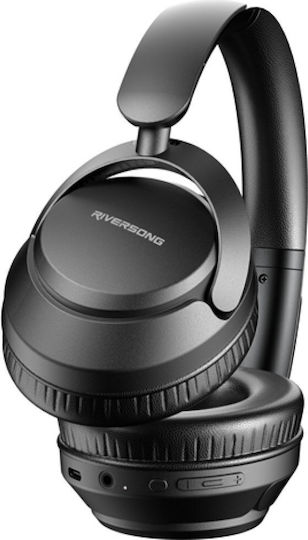 Riversong Rhythm M6 Bluetooth Wireless Over Ear Headphones with 25 hours of Operation Black