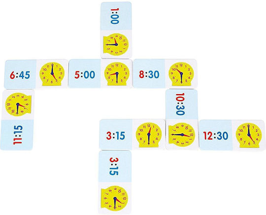 Learning Resources Time Domino Educational Time Learning Game made of Wood