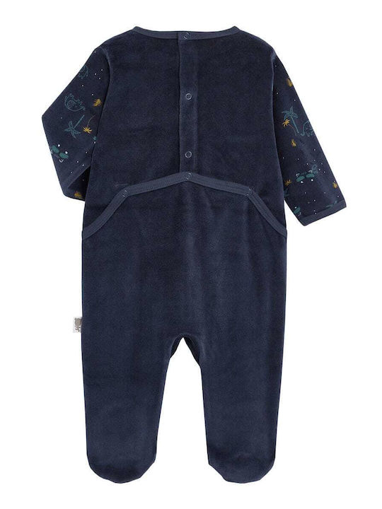 Petit Beguin Pyjama Bebe Velours Jungle Dhiver Pajama bottoms 6011416-JUNGL Dark Blue Boy