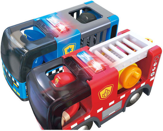 Hape Train and Emergency Services Сет с Влакче от Дърво за 3+ години+ Години