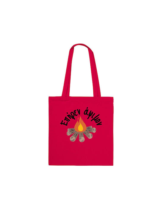 Print Shopping Bag Red