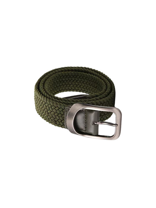 Men's Knitted Fabric Elastic Belt Khaki