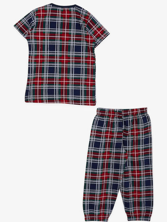 Trendy Shop Pijama pentru copii De bumbac Plaid (green, blue, red)