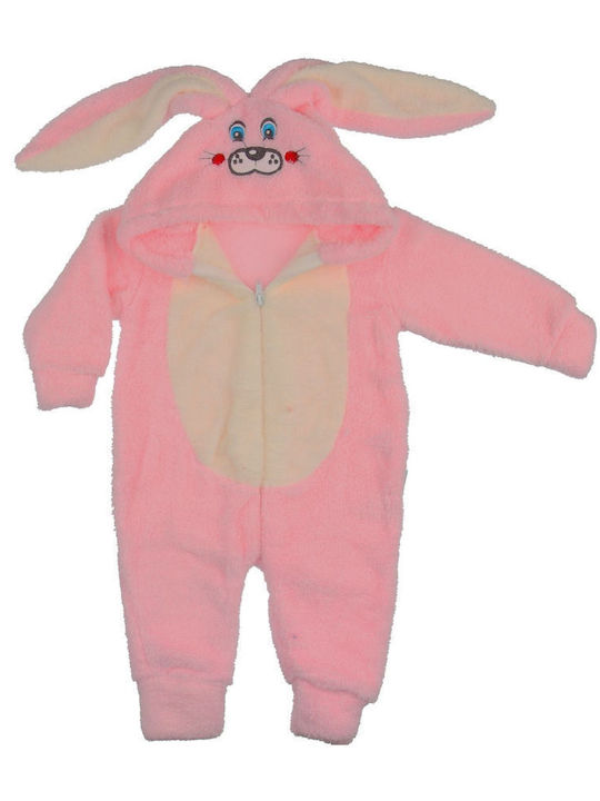 Nurcix Baby Kinder Einteiliger Schlafanzug Winterlich Pink