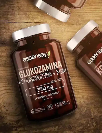 Essensey Glucosamine Chondroitine & MSM 2600mg Supliment pentru Sănătatea Articulațiilor & Oaselor 120 file