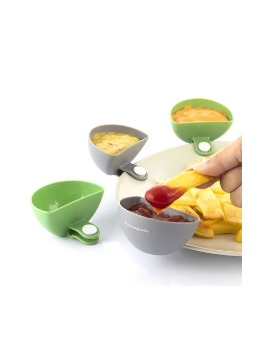 InnovaGoods Cliperitive Bol de Servire Rotund Plastic Galben cu Diametru 7.5buc 4buc