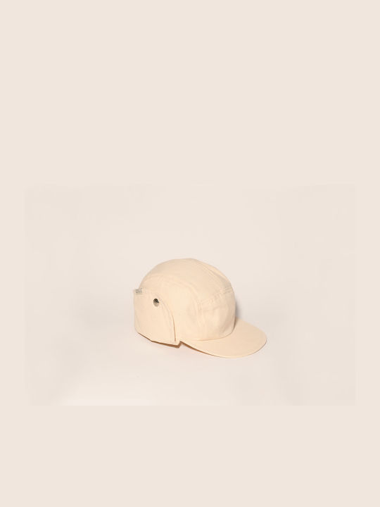 KiETLA Kids' Hat Jockey Fabric Sunscreen Beige