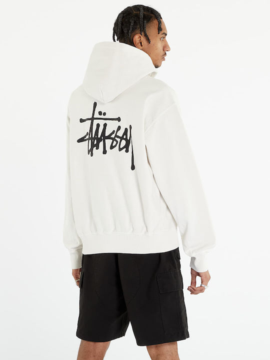 Stussy Μακρύ Γυναικείο Φούτερ με Κουκούλα Μπεζ