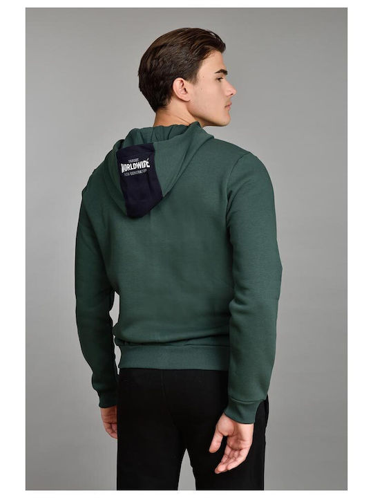 Green Hooded Cardigan