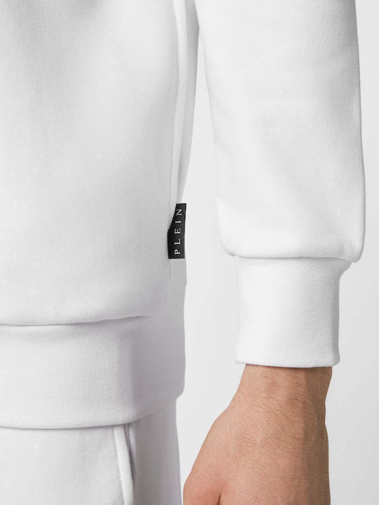 Gothic Sweatshirt mit Kapuze Weiß