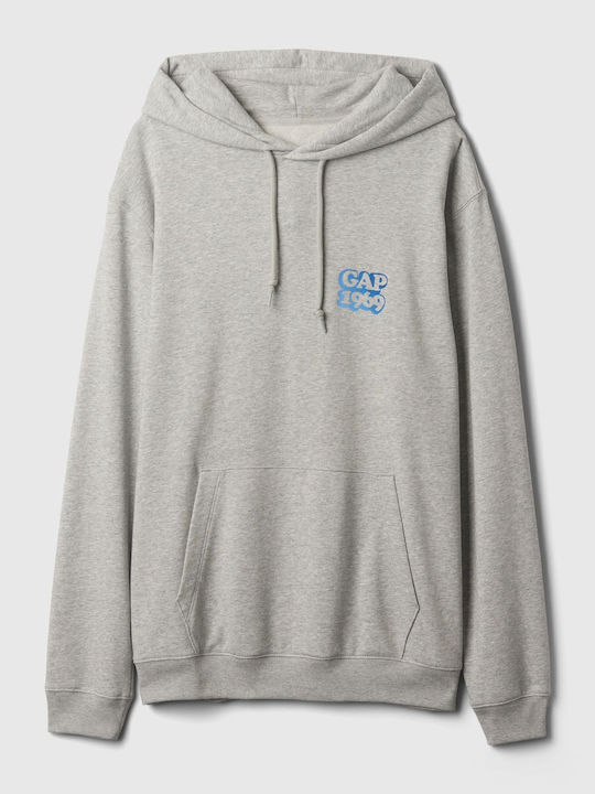 1969 Φούτερ με Κουκούλα light heather grey