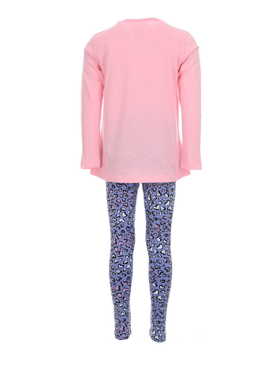 Kinder-Set mit Leggings Winter 2Stück Pink-lilac