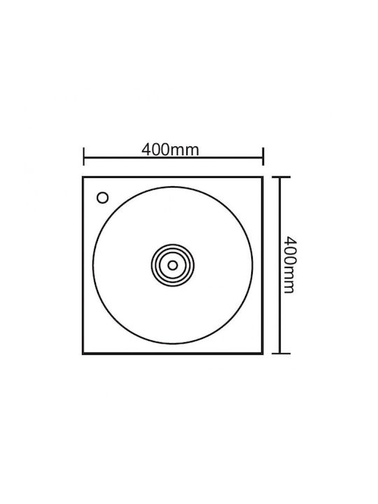 Inter Ceramic Alpaca ICSET5015873CM7116ICK4040P Drop-In Мивка Inox Ш40xД40см Сребрист
