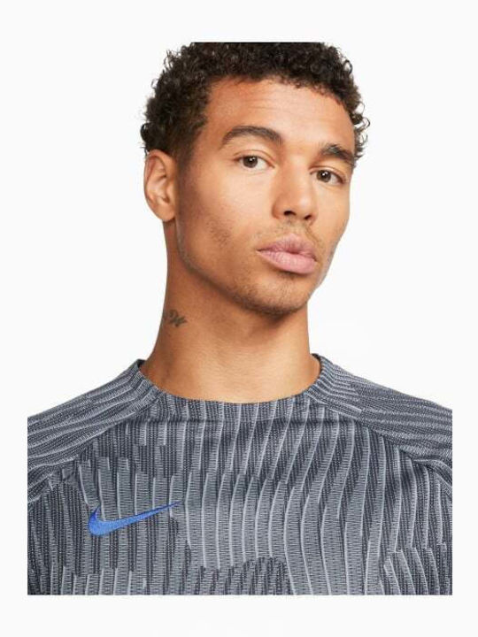 Nike Academy All Over Print Bluza Bărbătească cu Mânecă Scurtă Grey