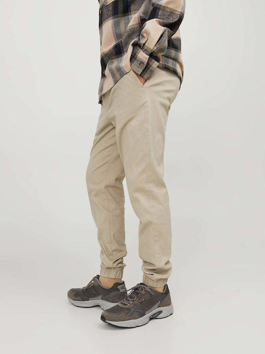 Trousers Elastic in Loose Fit Crockery