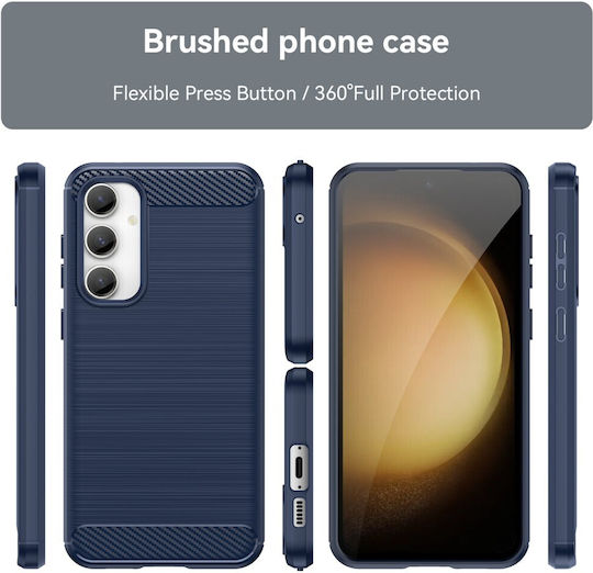 Mad Mask Brushed TPU Carbon Back Cover Silicone Blue (Galaxy S23 FE)