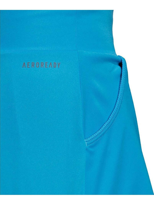 Club Leder Hoch tailliert Mini Rock Hellblau