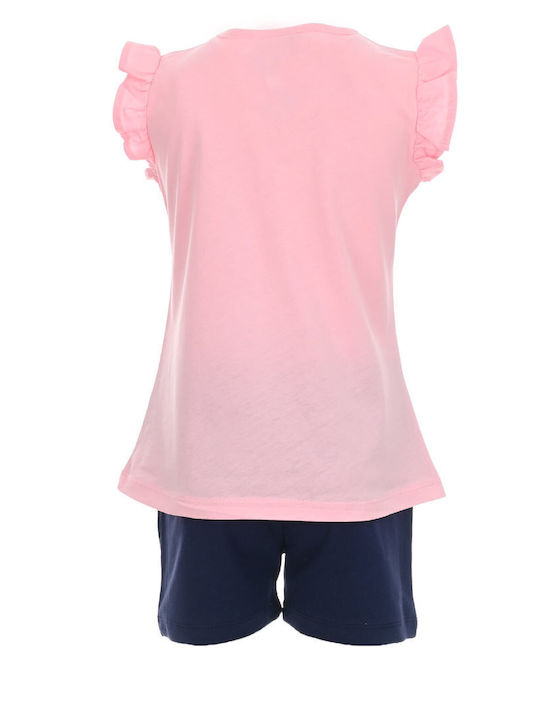 Trax Kinder Set mit Shorts Sommer 2Stück pink-black