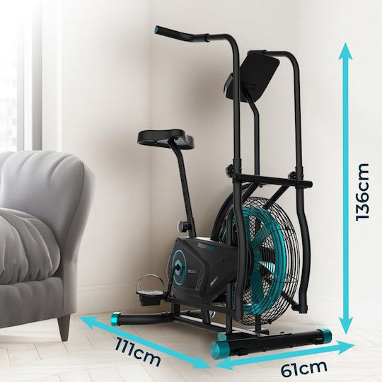 Cecotec DrumFit CrossFit 2000 Eolo Ποδήλατο Spinning με Αντίσταση Αέρα και Ροδάκια