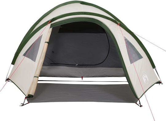 vidaXL Summer Camping Tent Green with Double Cloth for 4 People 300x250x122cm