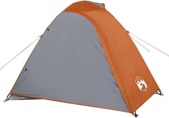 vidaXL Summer Camping Tent Orange with Double Cloth for 2 People 210x195x120cm