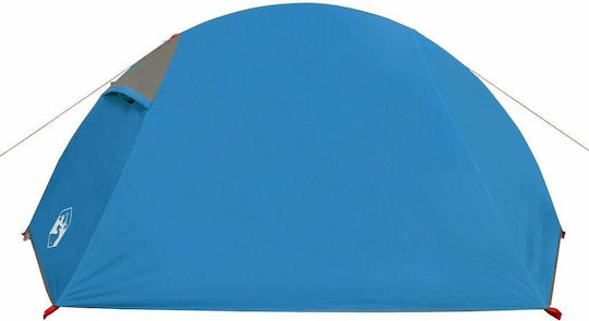 vidaXL Sommer Campingzelt Blau mit Doppeltuch für 2 Personen 267x154x112cm