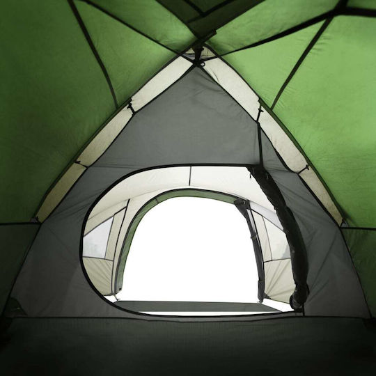 vidaXL Summer Camping Tent Green with Double Cloth for 4 People 300x250x122cm