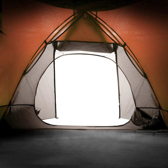 vidaXL Καλοκαιρινή Σκηνή Camping Πορτοκαλί με Διπλό Πανί για 2 Άτομα 224x248x113εκ.