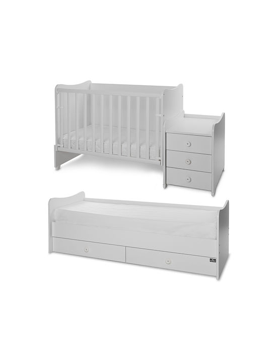 Lorelli Babybett Multifunktional Maxi Plus Weiß für Matratze 70x160cm