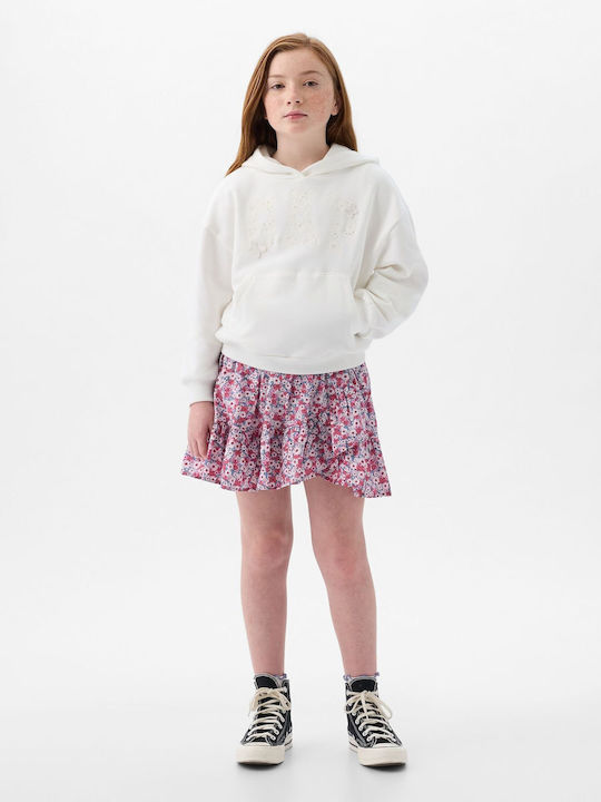 GAP Kids Sweatshirt with Hood and Pocket White Arch Logo