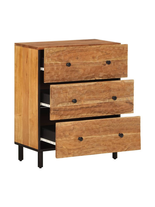 Comoda pentru Dormitor din Lemn Masiv Acacia 60x33x75buc