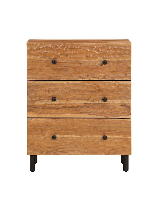 Comoda pentru Dormitor din Lemn Masiv Acacia 60x33x75buc