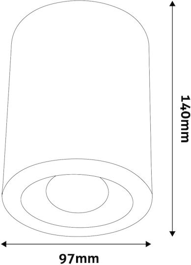 Avide Single Spot with Socket GU10 in Silver Color Avide Single Spot with Socket GU10 in Silver Color