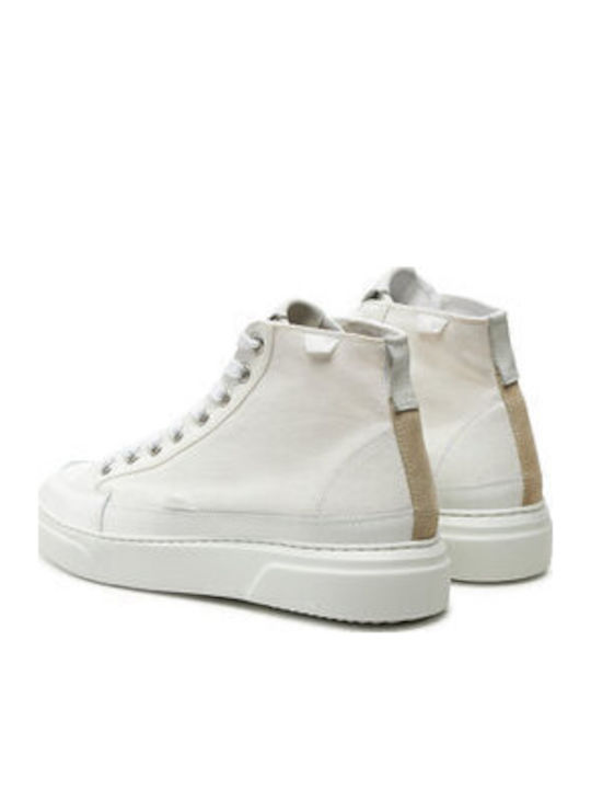 Herren Flatforms Stiefel Weiß
