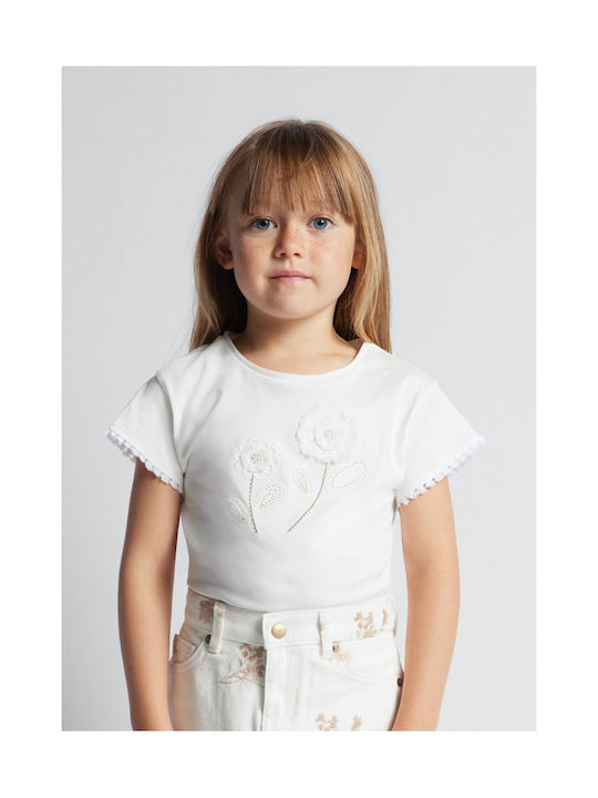 Mayoral Kids T-shirt Ecru