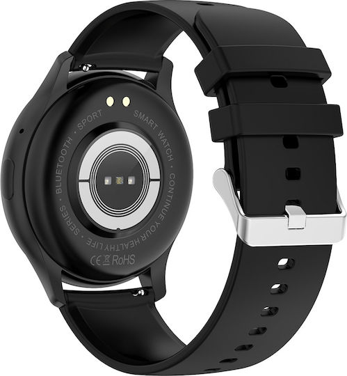Anell CA89 Smartwatch with Heart Rate Monitor (Black)