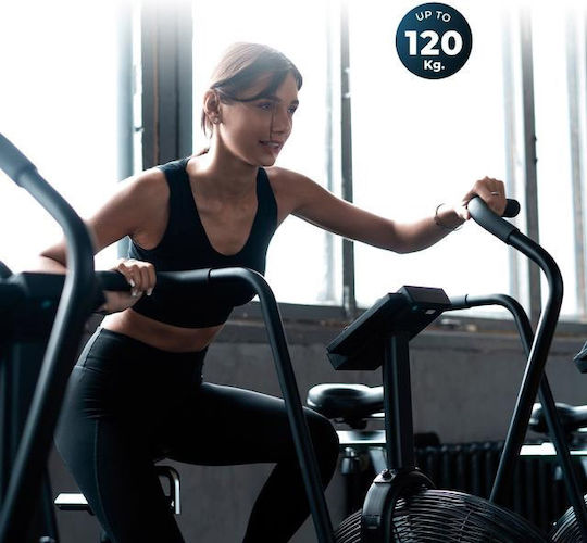Cecotec DrumFit CrossFit 3000 Eolo Ποδήλατο Spinning με Αντίσταση Αέρα και Ροδάκια
