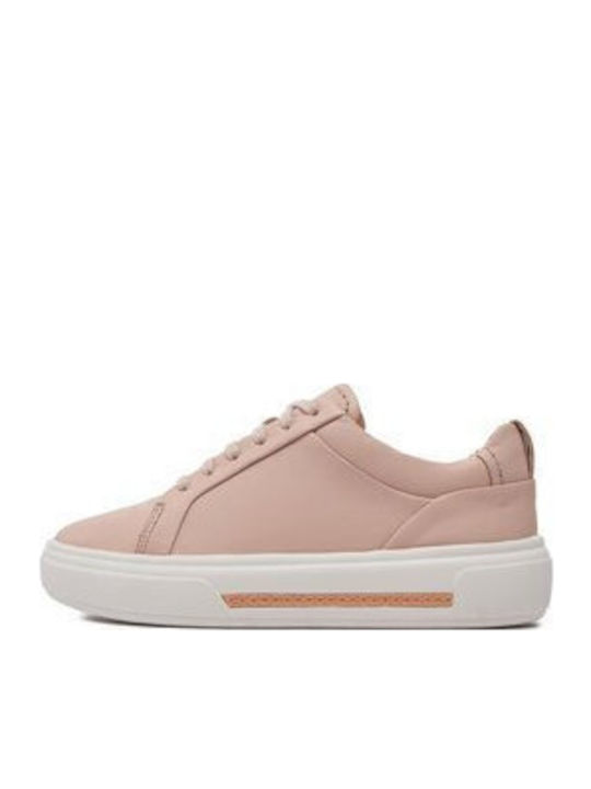 Hollyhock Walk Flatforms Sneakers Rose Leather