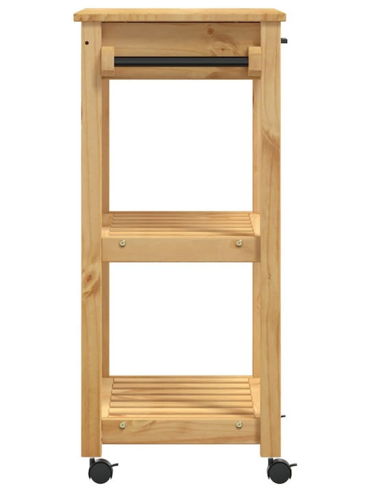 vidaXL vidaXL Küchenregal Hölzernes 3 Ebenen Rosa 60x40x90cm