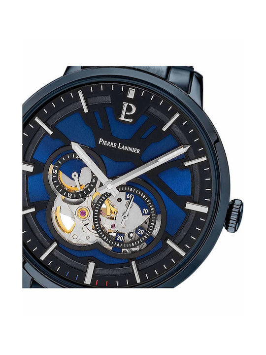 Pierre Lannier Watch Automatic with Blue Metal Bracelet