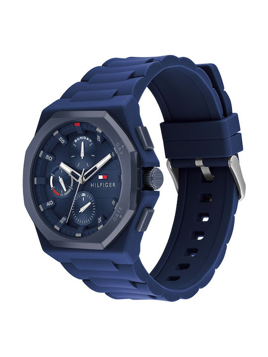 Tommy Hilfiger Troy Ρολόι Μπαταρίας με Καουτσούκ Λουράκι Tommy Hilfiger Troy Ρολόι Μπαταρίας με Καουτσούκ Λουράκι