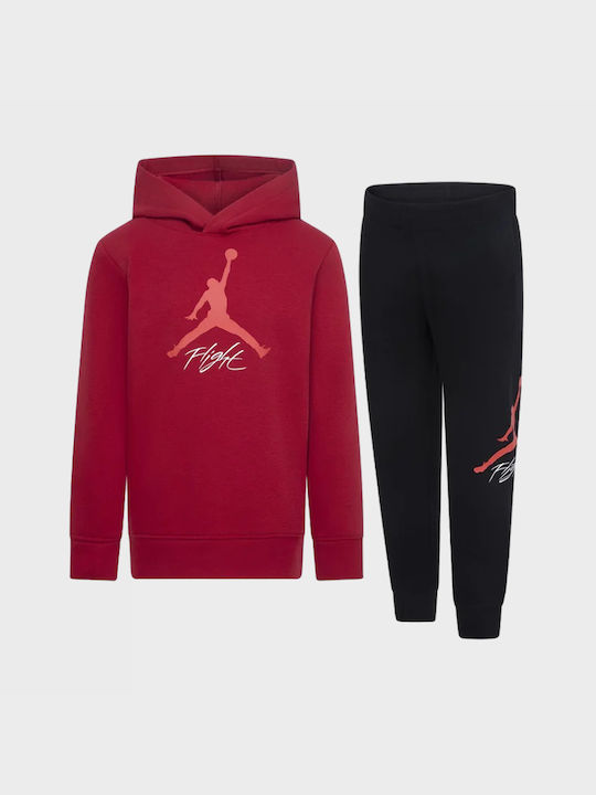 Jordan Kids Sweatpants Set Red 2pcs