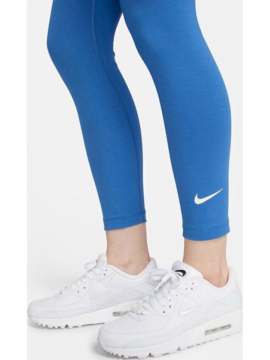Sportswear Women's Cropped Training Legging High Waisted Blue