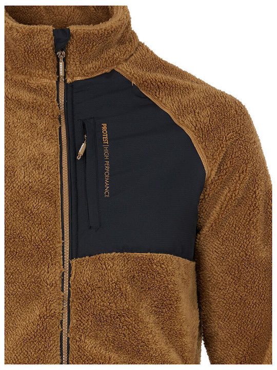 Ανδρική Ζακέτα Fleece Καφέ