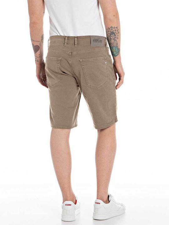 Replay Herrenshorts Jeans Beige