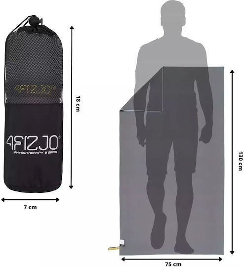 4FIZJO Microfiber Towel Body Gray 130x75cm