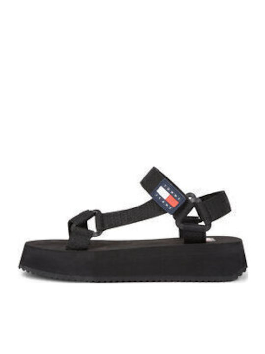 Women's Flat Sandals Flatforms in Black Color